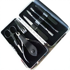 Kit de beauté personnalisable ASAP Beauty Pakistan, ensemble d'outils multifonctions pour manucure et pédicure, sac en PVC, acier inoxydable, carbone, en vrac - Product Image 1