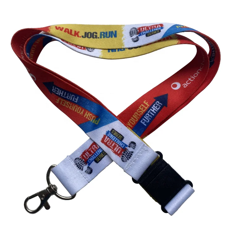 Personalized Satin Lanyard for Exhibition Custom Logo Sublimation Printed Neck Ribbon Promotional Polyester Lanyard