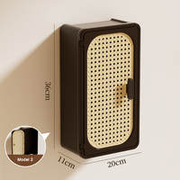 Étagères de rangement murales en plastique de style vintage, organisateur mural pour parfum, soins de la peau, porte-mouchoirs avec porte