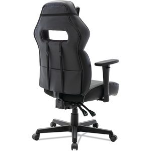 Chaise de jeu ergonomique de style racing Alera, supporte 275 lb, hauteur d'assise 15,91 po, 19,8 po, garniture en PU noir/gris, assise/dossier en métal - Product Image 4