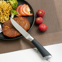 Ensemble de 4 couteaux à steak de haute qualité, best-seller, 4,5 pouces, acier inoxydable 3Cr13, lame dentelée ABS, finition polie, ambidextres