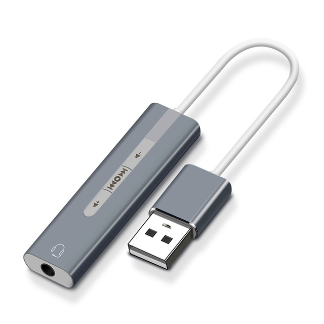 New 5-Channel USB Sound Card 3.5mm Audio Interface Aluminium External Installation Mic Computer Laptop Model CQT-S08