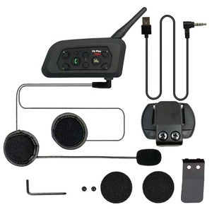 V6 <span class=keywords><strong>Bluetooth</strong></span> xe máy Mũ bảo hiểm <span class=keywords><strong>intercom</strong></span> headsettwaterproof xe máy Interphone headphone 6 tay đua cho ngựa - Product Image 1