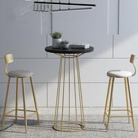 Ensemble table haute et chaises double rondes créatives style café nordique, en fer forgé moderne et simple, pour la maison, l'extérieur, le salon et les restaurants