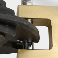 Cadenas rectangulaire en laiton robuste avec cylindre amovible à 3 clés principales