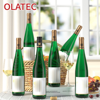 Bouteille en verre design OLATEC avec finition dégradée et accents métalliques, vert classique, pour cadeaux de luxe et décoration intérieure