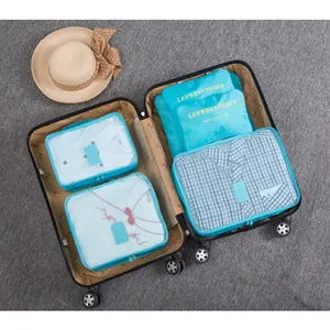 Großhandel Günstige 6pcs Reise Lagerung Set Gepäck Organizer Tasche Verpackung Cubes Für Reisen