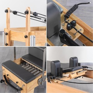 Letto Reformer Professionale per Pilates e Yoga in Rovere per Allenamento in Studio e a Casa - Product Image 4