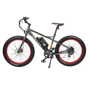 Onway fat pneu, mountain bike elétrico, 26 polegadas, liga de alumínio, 36v, 500w, suspensão ebike, mountain bike