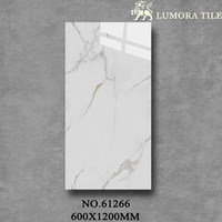 Carreaux de sol et de mur aspect marbre de luxe poli 600x1200mm, motif pierre brillant pour hall de villa et intérieur commercial