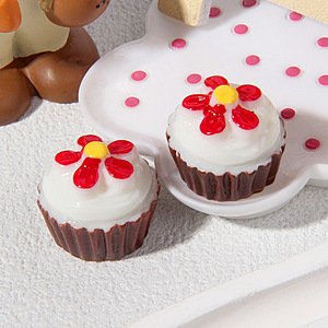 Mini gâteau simulé, cupcake en résine simulé, gâteau en forme de cœur, accessoires DIY pour coque de téléphone - Product Image 5