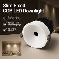 Spot encastré COB 12W, corps en aluminium, downlight LED, découpe de 75 mm, anti-éblouissement, spot de plafond pour la maison LP-FX7570SH-NR-0-1