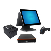 Sistema POS Todo en Uno con Pantalla Táctil Individual/Doble de 15.6 Pulgadas, CPU Intel I3/I5, Windows 10/11, Wi-Fi 6, NFC, para Tiendas Minoristas, 1 Año de Garantía