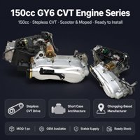 Vente en gros - Moteur de scooter/motocyclette monocylindre 150cc GY6 CVT automatique refroidi par air à carter court