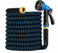 Tuyau d'arrosage extensible magique BSCI 100FT 3X, anti-UV, léger, anti-plis, rétractable, anti-fuite, pour l'arrosage et le lavage de voiture