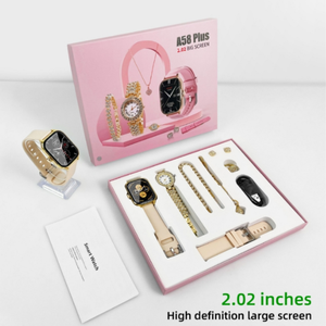 Hot Fashion Smart Watch A58 Plus Ladies Luxury Gold Smartwatch Relojes Set para mujeres Regalo A58 Plus Cheap Ladies Smart Bracelets - Product Image 4