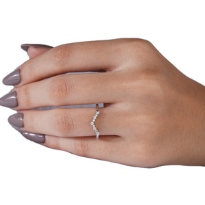 Elegant Gold Tone Diamond Style <b>Thin</b> Band <b>Ring</b> for Women Minimal Finger Jewelry Daily Wear Fashion Engagement Gift - Product Image 1