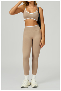 New Arrival <span class=keywords><strong>5</strong></span> Pcs Phụ Nữ Đường Viền Scrunch Shorts Tương Phản Scoop V Độn Crop Tops Phòng Tập Thể Dục Tập Thể Dục Yoga Thể Thao - Product Image 2