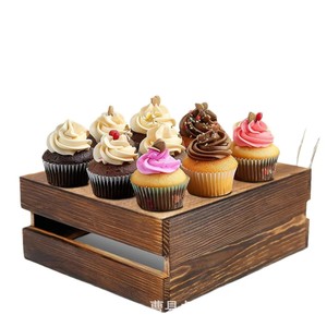 Table à desserts/support à gâteaux en bois pour l'intérieur et l'extérieur, utilisation domestique simple, support à snacks/pains en bois massif, table de buffet, étagère de rangement - Product Image 5