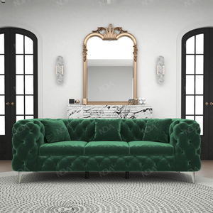 أريكة مخملية فاخرة نوفا ، أثاث منزلي حديث ، أريكة مقطعية ، طقم قماش تشيسترفيلد - Product Image 5