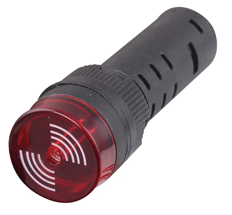 FATO LED Alarme Buzzer Signal Light 220vac 230v Vermelho Emergência Flashy Indicador Luz