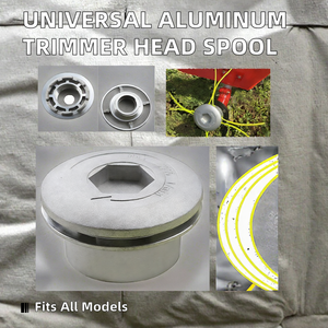 Cabezal de Recorte Universal de Aluminio con Alimentación por Golpeteo, Repuesto Industrial Manual para Desbrozadora, Bobina Plateada para Cortacésped, Accesorio para Herramienta de Jardín - Product Image 3