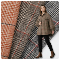 Tissu en polaire de polyester à dos en laine à carreaux, de qualité supérieure et très épais, pour manteaux, chemises, chapeaux et vestes