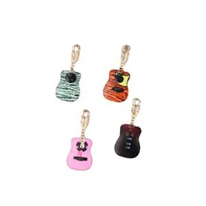 guitar enamel charms musical DIY Musical Instruments charm jewelry findings printing model plated gold alloy pendant