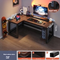 2026 YOUTAI moderne en forme de L en Fiber de carbone MDF étagère Table de jeu plus récent bureau debout en forme de I bureau ordinateur bureau hôtels en métal
