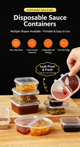Cup Saus Plastik Sekali Pakai Bebas BPA Dua Kompartemen dengan Tutup 150ml untuk Salad, Minyak Celup, Cabai - Product Image 4