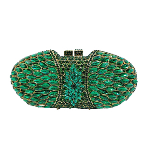 Bolso de Mano de Lujo para Mujer con Pedrería, Elegante Bolso de Noche con Cristales, Bolso Floral para Banquete, Baile, Fiesta - Product Image 4