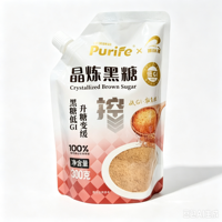 Crystal Refined Low GI Black Cane Sugar, Mineral Rich Pantry Sweetener in Bag Retail Ready Sugar