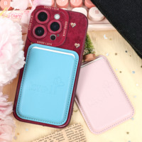 Porte-cartes magnétique personnalisé en cuir PU, porte-cartes magnétique puissant, portefeuille de téléphone magnétique, porte-cartes sécurisé en cuir, porte-cartes pour iPhone