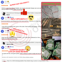 Sacs d'expédition en LDPE avec poignée, personnalisables avec logo, pour colis postaux et coursiers – Merci pour votre commande
