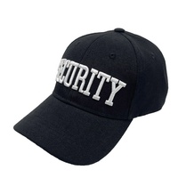Casquette de sécurité américaine pour femme, style décontracté, noire, à visière incurvée, avec logo brodé, 6 panneaux, vente en gros