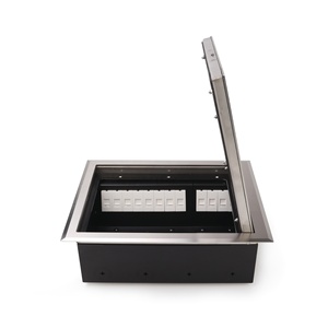 Caja de alimentación y datos para suelo de hormigón con tapa de cierre suave para sistemas de suelo elevado y de nivelación - Product Image 5