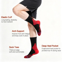 Chaussettes de compression de basketball unisexes pour adultes et enfants, longues, à motif léopard et logo sur le dessous, pour le sport professionnel et l'athlétisme