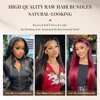 Extensiones de Cabello Virgen Liso 15A, 100% Humano, Doble Trama a Máquina, Puntas Completas, Aspecto Natural Suave, Uso Diario, Todos los Colores para Mujeres Negras