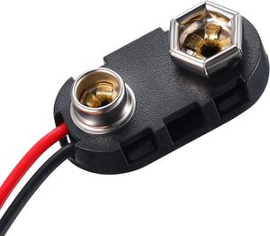 Connettori di stoccaggio batteria 9 V da 9 Volt I-Type con fibbia a scatto in pelle sul cavo del connettore della batteria 15cm(I-Type) - Product Image 3