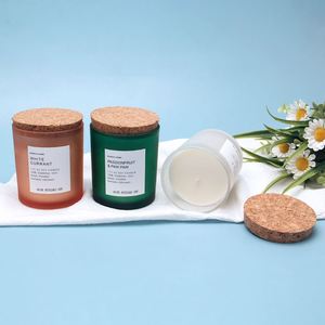 Bocaux à bougies en verre dépoli personnalisés 8oz 10oz, contenants vides de luxe avec couvercle en bois et boîte pour la fabrication de bougies en cire de soja - Product Image 3