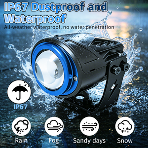 <span class=keywords><strong>CIGO</strong></span> MT1 Einzel- und Doppelfarben-LED-Scheinwerfer 12V DC9-80V IP67 Wasserdicht 4000 Lumen 70W Aluminiumlegierung Universelles Zusatzfahrlicht - Product Image 6