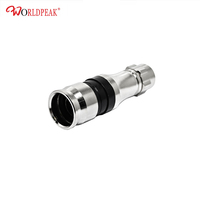 Conector de Cable de compresión recto RF de 75ohm/50ohm, conector CATV, conectores de crimpado de enchufe macho tipo F para Cable RG6/RG11