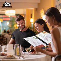 Pochettes de menu A4 en cuir transparent, durables et rechargeables, avec inserts personnalisables pour restaurants, bars, hôtels et cafés