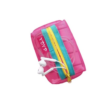 YDYP Mesh Cosmetic Bag Small Portable Storage Pouch With Soft Handle For Makeup Lipstick Eyeliner Travel Use - Product Image 3