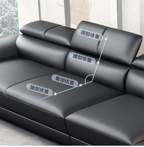 Venta caliente de alta calidad pu cuero muebles para el hogar <span class=keywords><strong>en</strong></span> forma de L <span class=keywords><strong>esquina</strong></span> sofá <span class=keywords><strong>esquina</strong></span> 4 plazas sofá reclinable - Product Image 4