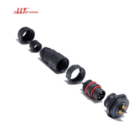 LLT M19 2 3 4 5 6 7 8 12 Connecteur de verrouillage à baïonnette 14 broches Montage sur panneau avant étanche Ip68 pour alimentation électrique