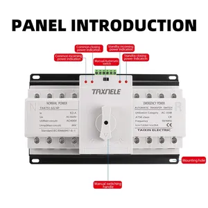 ATS 4P 63A 125A điện kép tự động chuyển đổi chuyển đổi ac380v MCB tự động chuyển đổi bộ phận ngắt mạch không bị gián đoạn điện PC loại - Product Image 4