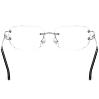 Gafas Borregls con Montura de Aleación Sin Aro para Hombre, Diseño de Marca Nueva, Gafas Cuadradas para Mujer, Montura Sin Marco, Lentes Ópticas 150274