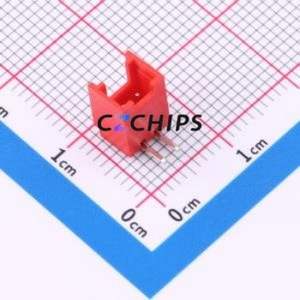 A200E1W1-2R2P12 Wire-to-Board Pin Header Bent Lead Through Hole,P=2mm Connector 1x2P 2mm Right Angle Insert HY - Product Image 1