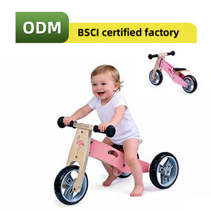 Vélo d'équilibre en <span class=keywords><strong>bois</strong></span> personnalisé pour enfants, convertible en tricycle pour bébé avec siège réglable, jouet à roulettes pour enfants, trotteur pour tout-petits de 12 à 36 mois - Product Image 2